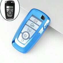 1个TPU透明钥匙扣保护套，适用于Fusion、Explorer、Escape、F150、F250、F350、F450、F550、Edge、Expedition等车型，防摔防尘，高端精致，女士适用。 - 銀色編織圓扣 - 查看 11