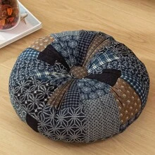 1pc Bohemian Style Round Floor Mat/Cushion - Vibrant Mandala & Floral Design, Thick Polyester Fabric, Suitable For Living Room Or Bedroom, Home Decor