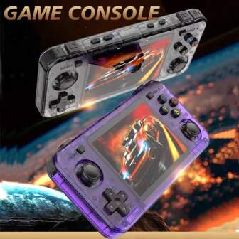 YIYI 便携式游戏机 R36H 便携式掌上复古游戏机，配备 3000 毫安时大电池，3.5 英寸 IPS 大屏幕视频游戏机，内置 20k+ 复古经典视频游戏，袖珍视频游戏播放器，开源 Linux 系统，带适用于 NES、GBA、MD、SFC、MAME、PSP、PS1、GB、NDS、N64 和 CPS 的模拟器，是送给男士女士的最佳礼物