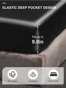 2/3pcs Fitted Sheet Set, Bedding Set, Satin Bed Sheet Set, Mattress Cover Set, Solid Color Skin-Friendly Bed Cover Set, Lightweight And Silky Smooth, Soft And Comfortable Bedding For Bedroom, Mattress Protector For Bedroom Decor, 1 Bed Sheet With 1/2 Pillowcases, Deep Pocket, For Single/Twin/Full/King/Queen Bed Sizes, Machine Washable, For Father's Day Gift, Perfect Holiday Gift