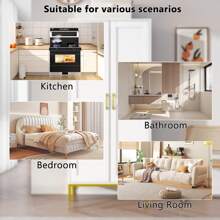 Storage Cabinet,Kitchen Pantry Cabinet With 2 Doors And Adjustable Shelves,Tall Storage Cabinet For Bathroom, Living Room, Laundry,Natural,Blcak,White