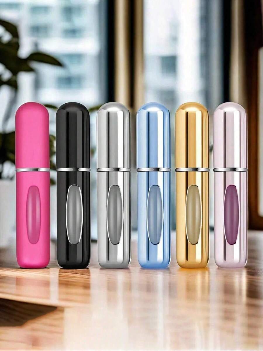 6Pcs Travel Perfume Bottle Refillable Portable Mini Atomizer Spray Refill Bottle Women Pocket Dispenser Cologne Sprayer 5ml