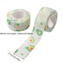 10条/包，颜色随机，自粘运动绷带，手指和手腕保护器，多功能卡通图案弹力绷带，长短款式可选，保护手指免受磨损，适合拉伸、运动、手腕、脚踝，送给家人和朋友的惊喜礼物