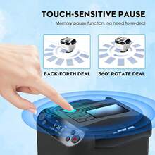 Automatic Card Shuffler And Dealer 360°Rotating 2 Decks Card Dealer - Black - View 2