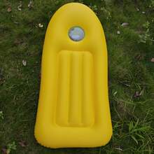 2 Airbag Anti-Rollover Inflatable Surfboard With Viewing Window, Double Handles Design, Outdoor Water Sport Equipment, Available In Blue And Pink, Beach Essentials, Beach Accessories, Pool Float - Blue - View 7