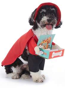 Disfraz gracioso de Halloween para mascotas, Atuendo navideño para mascotas, Disfraz de Disfraz de pizza para perros y gatos, Ropa divertida para la transformación de mascotas de pie, Complemento para fotografía de mascotas, Conjunto hilarante para mascotas