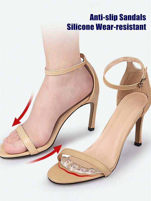 ألواح مانعة للانزلاق للكعب العالي، بطانات قاعدة مانعة للانزلاق للأحذية والكنزات والأحذية، وسادات سيليكون للكعب والمقدمة لتجنب الانزلاق والاحتكاك، قابلة للتعديل الحجم