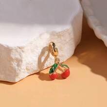 1 peça de pingente de cereja com frutas, enfeites adoráveis para meninas, pulseira e colar faça você mesmo, presentes requintados para meninas