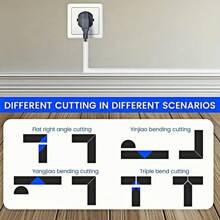 1M X 2CM Self-Adhesive PVC Floor Wire Organizer Tube, Cable Concealer Floor Cord Management - For Hiding Wires, Preventing Tripping, Cable Management | Wire Protector Sleeve | Durable PVC Material