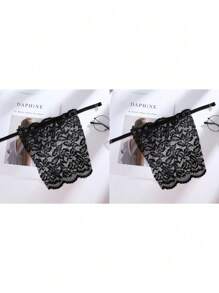 2 pièces/set Faux col en dentelle pour femmes, double couche, respirante, mode, couvre-poitrine amovible pour le port quotidien. 1 pièce faux col en dentelle d'été 1 pièce, couvrant la poitrine et anti-éblouissement, lingerie cache-poitrine pour femmes