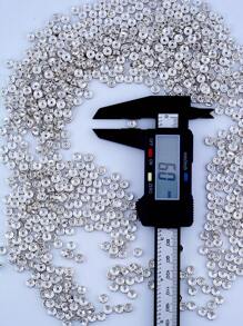 103 Stücke 6mm/73mm silberfarbene Kristall Abstandsperlen, ideal für das Basteln von Armbändern und Halsketten