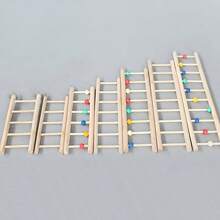 Accesorios para jaula de loro Escalera de madera maciza para juguetes de aves, juguetes para loros, escalera para trepar para loros