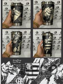 Personalized Thermal Cup With Laser Engraving 360° Various Arts - FLAMENGO 02 - View 1