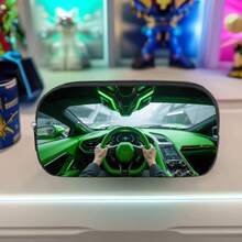 1 件赛车和汽车图案铅笔盒、赛车和汽车印花铅笔盒、带拉链的铅笔盒、男孩铅笔盒、学校返校用品、桌面文具收纳、铅笔袋、书包