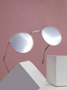 1pc Round Frame Stylish Y2K Fashion Fashion Glasses, Suitable For Outdoor Wear, Party, Street Photography