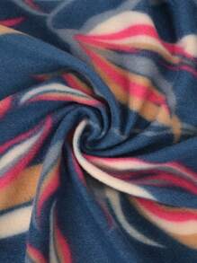 1pc Floral Printed Polyester Casual Scarf, Winter