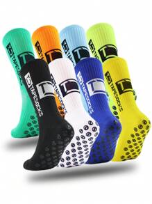 1 Par de Calcetines de Fútbol para Hombre con Agarre, Calcetines Atléticos Antideslizantes con Almohadillas Acolchadas para Fútbol/Baloncesto/Hockey
