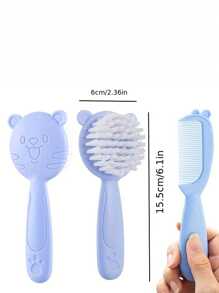 Set de 2 piezas de peine y cepillo para caspa para niños, niños y niñas, para uso diario, fácil de llevar
