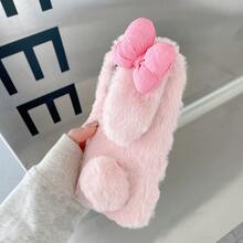 可爱兔子蝴蝶结毛绒爱心手机壳适用于 16 Pro Max、11/12/13/14/15/16 Pro Max、S25/S22/23/24+ A04/A05/A14/A15/A24/A25/A34/A54S、OPPO、VIVO、Redmi 13C+、Redmi NOTE 14/13C/12/11 PRO、Enjoy/Honor Phones 防水防震防摔防刮 - 粉色 - 查看 4