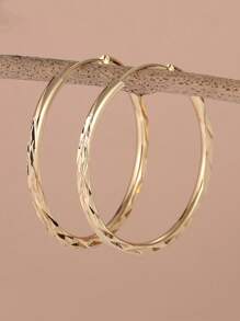 Pendientes de aro de cobre impresionantes - Circulares, adecuados para uso casual diario, diseño de moda e hipoalergénicos, accesorio duradero y versátil para cualquier ocasión