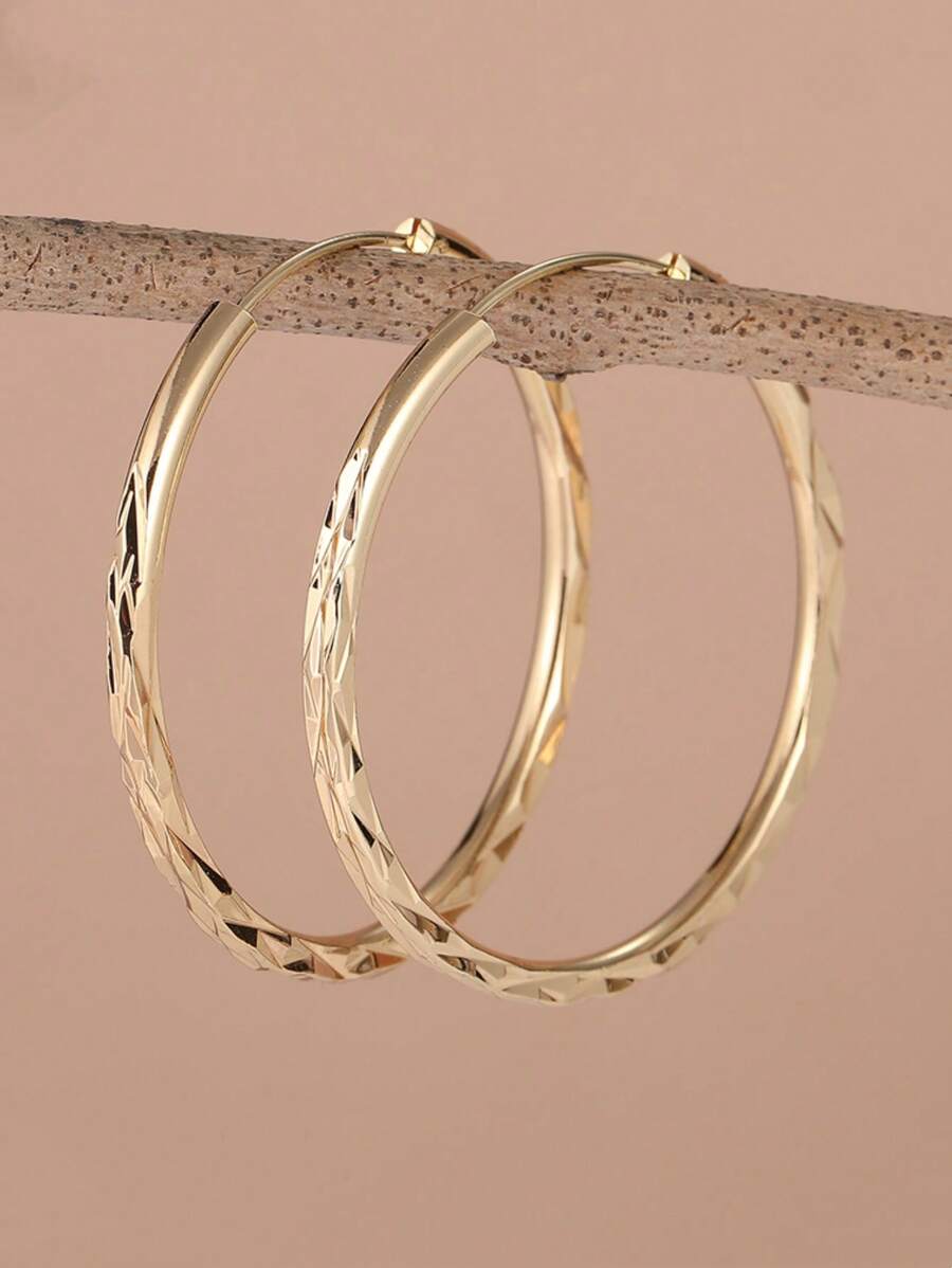 Pendientes de aro de cobre impresionantes - Circulares, adecuados para uso casual diario, diseño de moda e hipoalergénicos, accesorio duradero y versátil para cualquier ocasión