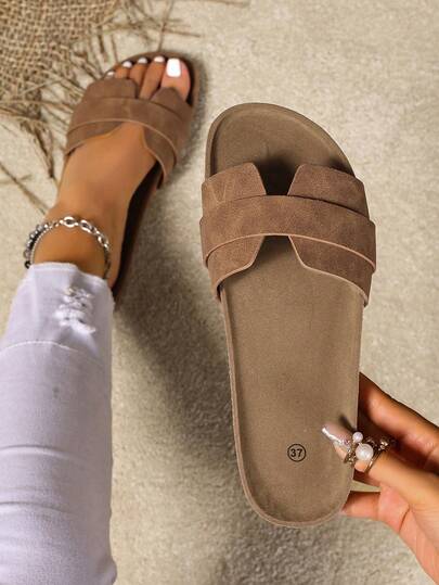 Modische Slippers mit dicker Sohle aus Reisstroh, Damen Sommer Plattform Slide Sandalen, Netzprominenten Stil Lässig Römische Slip-On Flip-Flops, Bequeme schwarze Slip-On Slippers