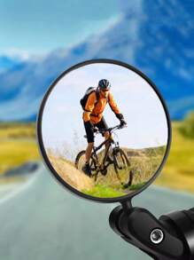 2pcs/Set Bicycle Mirrors, Handlebar End Bike Rearview Mirrors 360 Degree Adjustable Convex Glass Lens For Mountain & Road Bikes, High Definition Convex Mirror, Riding Rear View, With Hex Wrench For Easy Installation