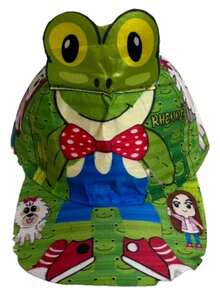 Gorra infantil Rana Rene Rhenee Lara Campos diseño divertido y ajustable protección solar accesorio moda verano para niños regalo creativo para fiestas y actividades exteriores - Verde - Ver 4