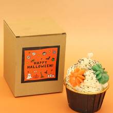 1 万圣节蜡烛礼物，鬼魂装饰蜡烛营造氛围，万圣节装饰，椰子壳装饰，蝙蝠礼物，平安夜礼物，房间装饰，婚礼礼物，万圣节纪念品，家居装饰，生日装饰，香料