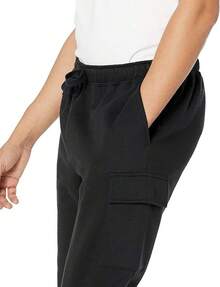 Essentials Men's Cargo Fleece Jogger Sweatpant - Black - View 3