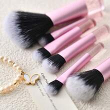 Zestaw 10 personalizowanych kosmetyczek, mini kosmetyczka, prezent dla druhny, prezent dla miłośniczek makijażu, prezent na wieczór panieński, prezent dla kobiet, prezent dla nauczycielek, pędzle do makijażu z gęstym, miękkim włosiem, odpowiednie dla skóry wrażliwej, odpowiednie dla wszystkich kobiet, można podarować znajomym, kompaktowe i przenośne, odpowiednie do podróży służbowych i turystycznych - Różowy - Zobacz 4