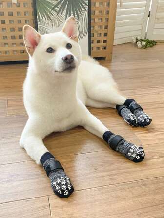 1pc Anti-Slip Dog Socks, Waterproof Dog Shoes That Won't Fall Off, Pet Socks And Shoes For Outdoor Use, Suitable For Small, Medium And Large Dogs