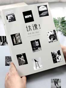 50/150pcs Black & White Artistic Atmosphere Photo Stickers, Personalized Artistic Style, Waterproof PVC Material, Suitable For Helmet Decoration, Car Decor, Party Decor, Labels, Self-Adhesive Stickers, Scrapbooks, Laptops, Luggage, Guitars, Water Bottles, Phone Cases, Urban Youth Fashion Decor
