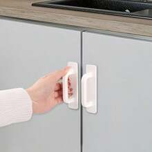 2 件免钻孔窗户和门拉手，简约外观，适用于橱柜抽屉、衣柜、冰箱、玻璃门 - 彩色 - 查看 3