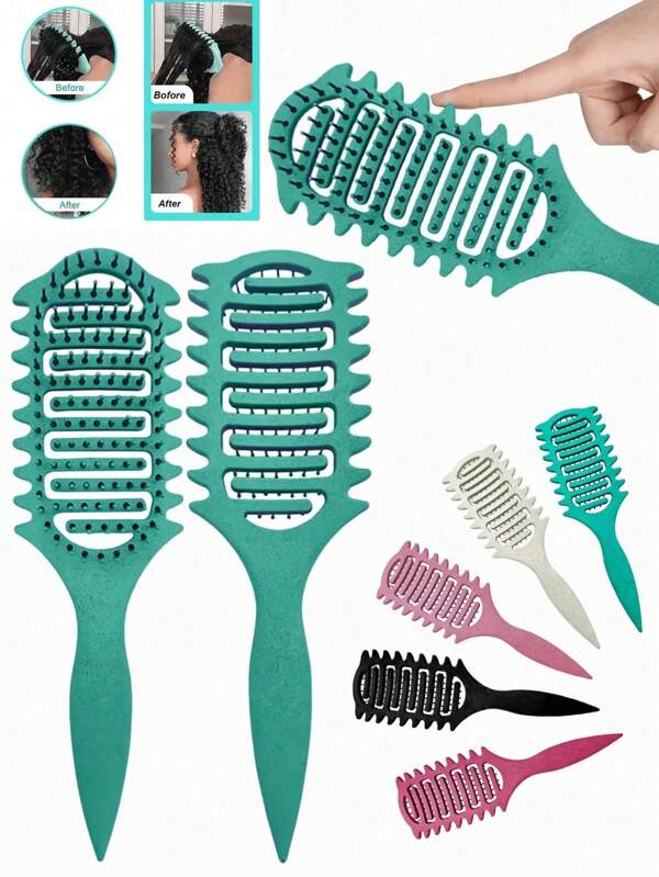 New Upgrade Curl Defining Brush, Curly Hair Brush With Bristle And Special Design, Curl Define Styling Brush Especially For Curly Hair, Shaping And Defining Curls For Women Men To Reduce Pulling And Curl Separation.