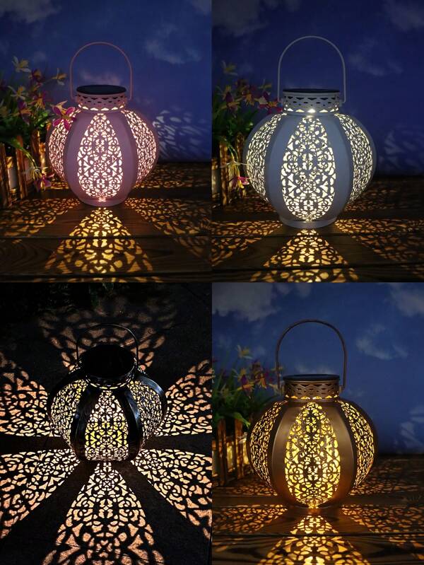 1pc Solar Hanging Lantern, Smart Solar Light, LED Light, Automatic Switch, Five Colors Optional, Suitable For Garden, Courtyard, Balcony, Aisle, Lawn, Christmas, Halloween, Birthday, Party, Ideal Gift For Family And Friends, Solar Garden Light