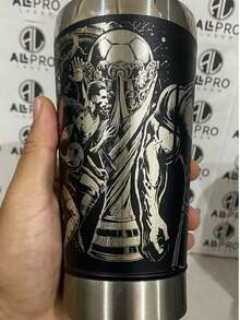 Personalized Thermal Cup With Laser Engraving 360° Various Arts - PALM TREES 01 - View 2