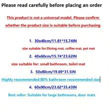 花卉图案浴室地垫，防滑浴室地垫，速干吸水地垫，防滑吸水速干，花卉设计，黑白山茶花浴室地垫，柔软吸水地垫。浴室地垫 - 防滑浴室地垫，速干吸水地垫，防滑吸水速干，防滑吸水。适用于厨房和浴室入口地垫，家用浴室入口吸水地垫厨房地毯 - 彩色 - 查看 7