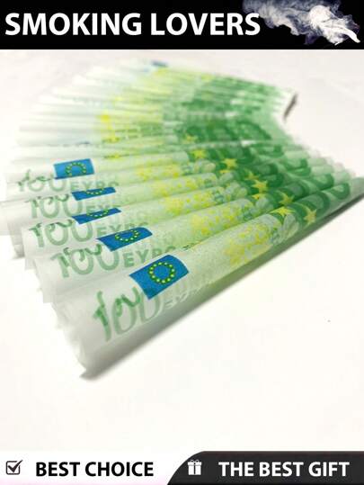 Rolo de papel para cigarro europeu, 50 unidades, pré-enrolado, cônico, 110 mm/4,33 pol., acessórios para fumar