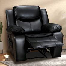 Wide Seating Durable Leather Recliner With Massage And Heat Functions - View 2