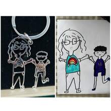 手绘 DIY 钥匙扣，适合送给学生、老师、同学、父母的毕业礼物、返校礼物、教师节、儿童节、父亲节、母亲节 - 彩色 - 查看 5