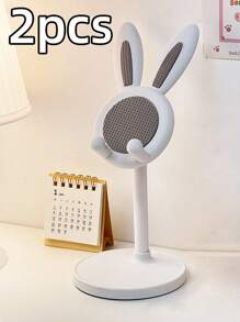 2pcs Desktop Accessories Cartoon Cute Bunny Desktop Cell Phone Holder Tablet Universal Adjustable Telescopic Lift Students Lazy Stand Desktop Accessories For The Living Room Bedroom And Other Scenes Home Goodies Convenient Life