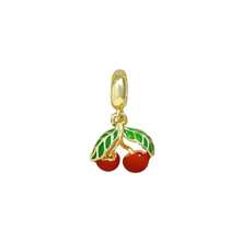 1 peça de pingente de cereja com frutas, enfeites adoráveis para meninas, pulseira e colar faça você mesmo, presentes requintados para meninas