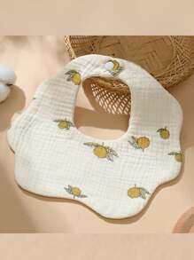 4pcs Soft Breathable Printed Baby Bibs, Infant Burp Cloths, Feeding Drool Bandana