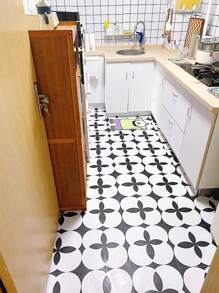 6 PCS Vinyl Floor Tiles, Removable And Waterproof Flooring Tiles For Renters, Stick On Floor Tiles For Bathroom