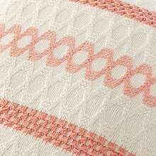 1pc Bohemian Farmhouse Decorative Pillow Case, Sofa Bed Living Room Home Decor - Coral Red - View 4