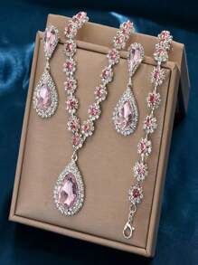 1 Conjunto de joyas de moda para mujer - Collar, Aretes, Pulsera