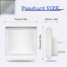 带智能传感器的可调光 LED 夜灯，黄昏到黎明传感器，2700K 0.5W 暖白色插入式夜灯，适用于走廊、卧室、厨房、楼梯（注意：此夜灯仅在环境光足够暗时才会发光） - 英規插(220-240V) - 查看 3