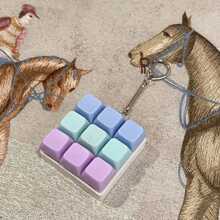 1 pieza Llavero con forma de gato, juguete antiestrés de apretón, probador de interruptores de teclado mecánico, accesorio de escritorio con llavero, colgante de teléfono, juguete novedoso, juguete pop antiestrés - Multicolor - Ver 5