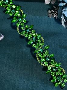 1 件手工制作的优雅新娘头带发饰，带水钻，适合新娘和伴娘 - A - 查看 9